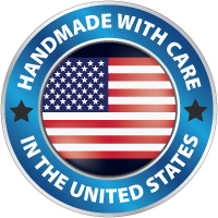 Seal that says Handmade with Care in the United States